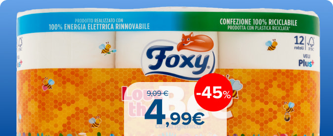 Carta igienica Love the Bee Foxy 12 rotoli