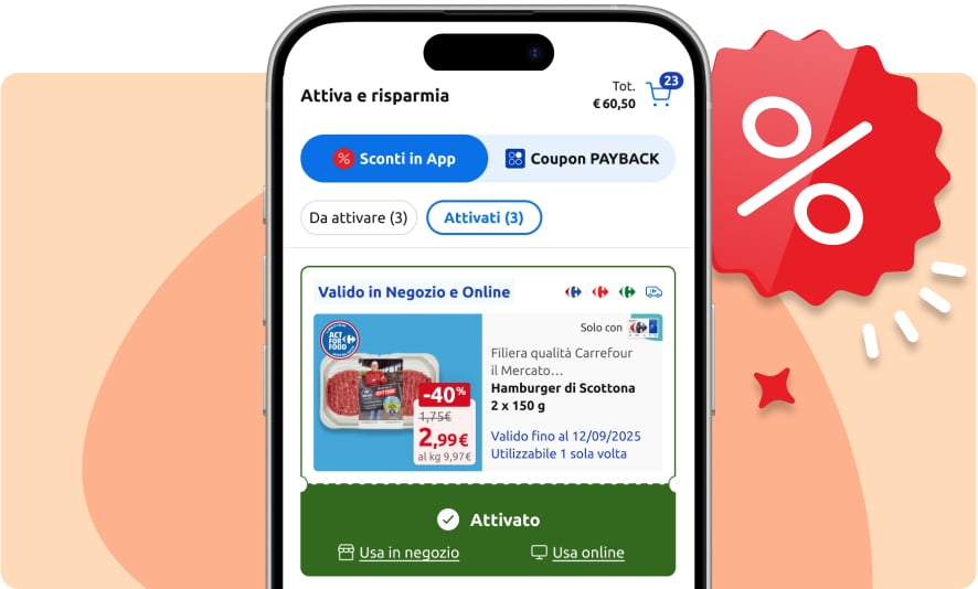 Promozioni esclusive in Negozio e Online