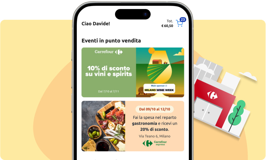 Trova eventi e promozioni in punto vendita