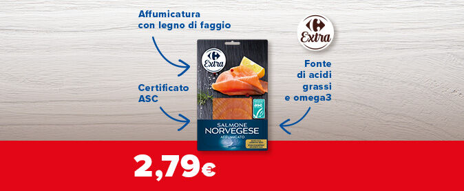 Salmone Norvegese Carrefour Extra - 50 g