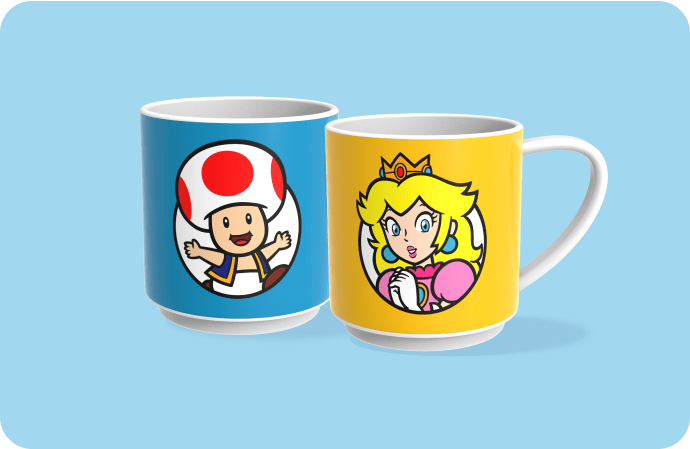 SET 2 TAZZE Peach\Toad