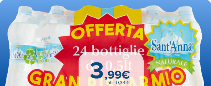 Linea Acqua naturale S.Anna 24 bottiglie da 0,5 lt