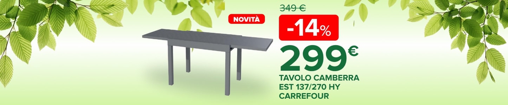 Carrefour Tavolo camberra est 137/270 HY