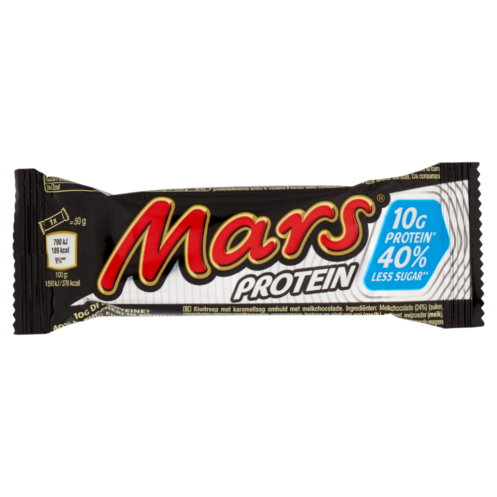 Mars Protein, Barretta Proteica al Caramello Ricoperta al Cioccolato, 50g