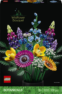 LEGO Botanicals 10313 Bouquet Fiori Selvatici Finti con Papaveri e Lavanda Artificiali, Regalo Adulti da Collezione Botanica
