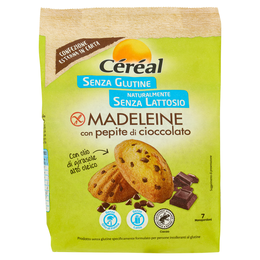 Céréal, Madeleine con pepite di cioccolato, Senza Glutine, Naturalmente Senza Lattosio - 210 g