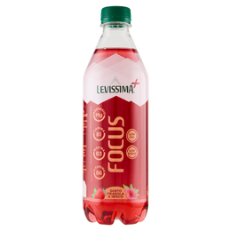 LEVISSIMA⁺ Focus, Acqua Minerale Naturale, Gusto Fragola e Ibisco 50 cl