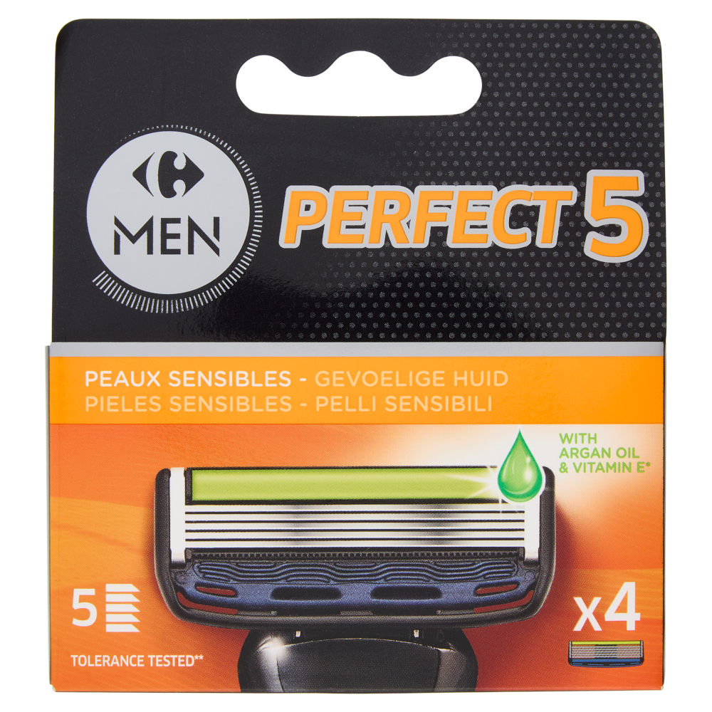 Carrefour Men Perfect 5 Ricariche 4 pz