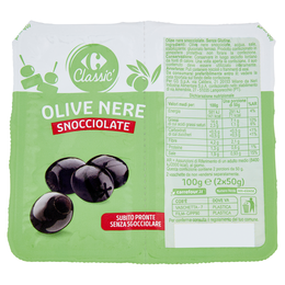 Carrefour Classic Olive Nere Snocciolate 2 x 50 g