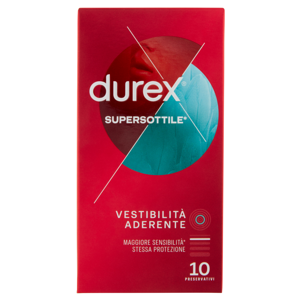Durex Settebello Super Sottile Preservativi ad Alta Sensibilità , 10 Profilattici