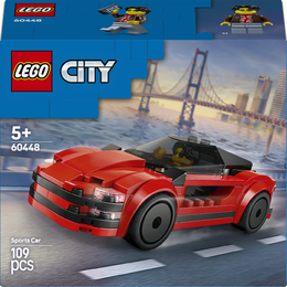 LEGO City 60448 Auto Sportiva Rossa - Macchina Giocattolo, Giochi Educativi per Bambini 5+, Regalo con Minifigure e Accessori
