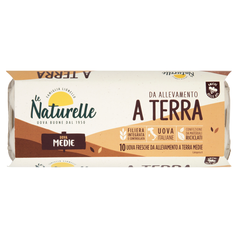 le Naturelle 10 Uova Fresche da Allevamento a Terra Medie