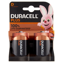 Duracell Plus D Batterie Torcia Alcaline 1.5V LR20 MN1300 confezione da 2 Pile Duracell