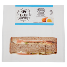 Carrefour Bon appétit! Sandwich Salmone e Uova 2 Sandwiches 165 g