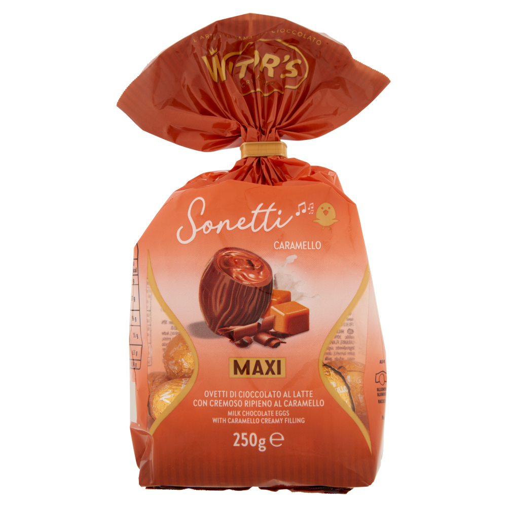 Witor's Sonetti Ovetti di Cioccolato al Latte con Cremoso Ripieno al Caramello 250 g