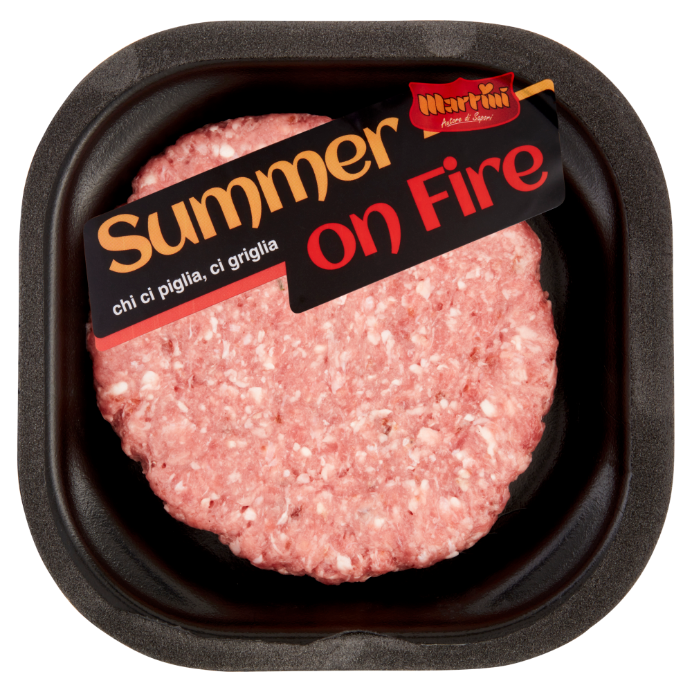 Martini Summer on Fire Maxi Hamburger di Suino e Bacon con Sale Rosa dell'Himalaya 0,180 kg