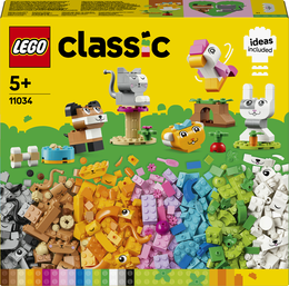 LEGO Classic 11034 Animali Domestici Creativi, Giocattolo per Bambine e Bambini 5+ per Costruire Cane, Gatto e Altri Animali