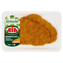 Aia Spinacine Grancroccanti Filetti di Pollo in Panatura Croccante con Spinaci in Foglia 0,300 kg