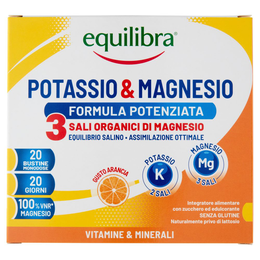 Equilibra Potassio e Magnesio 3 Formula Potenziata Bustine Monodose 20 x 5,2 g