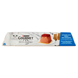 PURINA GOURMET Revelations Mousse con Pesce dell'Oceano e una cascata di salsa 4 x 57 g