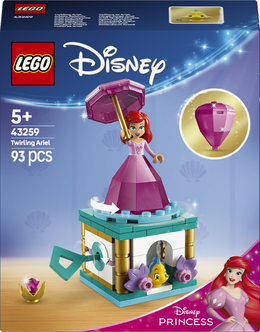 LEGO Disney Princess ǀ 43259 Ariel Ballerina, Giochi da Principesse per Bambine e Bambini 5+ con Supporto per Mini Bambolina