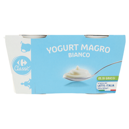 Carrefour Classic Yogurt Magro Bianco 2 x 125 g