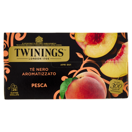 Twinings Pesca Tè Nero aromatizzato 25 filtri The 50 g