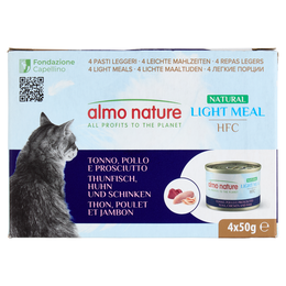 almo nature Natural Light Meal HFC Tonno, Pollo e Prosciutto 4 x 50 g