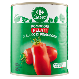 Carrefour Classic Pomodori Pelati in Succo di Pomodoro 800 g