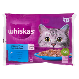 Whiskas Selezione Pesce in gelatina con salmone, con tonno 4x85g