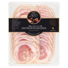 la Bottega di Adò Salumi di Eccellenza Pancetta Arrotolata Stagionata in Conca di Marmo 0,100 kg