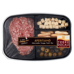 Terre Ducali Aperitiamo Salame contadino - Formaggio - Grissini - Olive 150 g