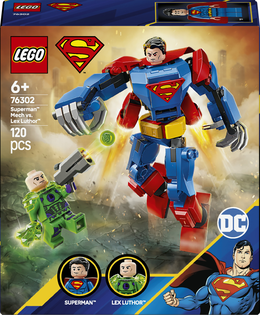 LEGO DC 76302 Mech di Superman Contro Lex Luthor - Action Figure Giocattolo del Supereroe con 2 Minifigure, Giochi Bambini 6+