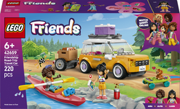 LEGO Friends 42659 Viaggio in Auto con il Cucciolo - Macchina Giocattolo con 2 Mini Bamboline, Cane e Accessori, Idea Regalo 6+