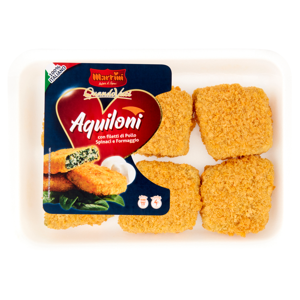 Martini Aquiloni con filetti di Pollo, Spinaci e Formaggio 0,360 kg