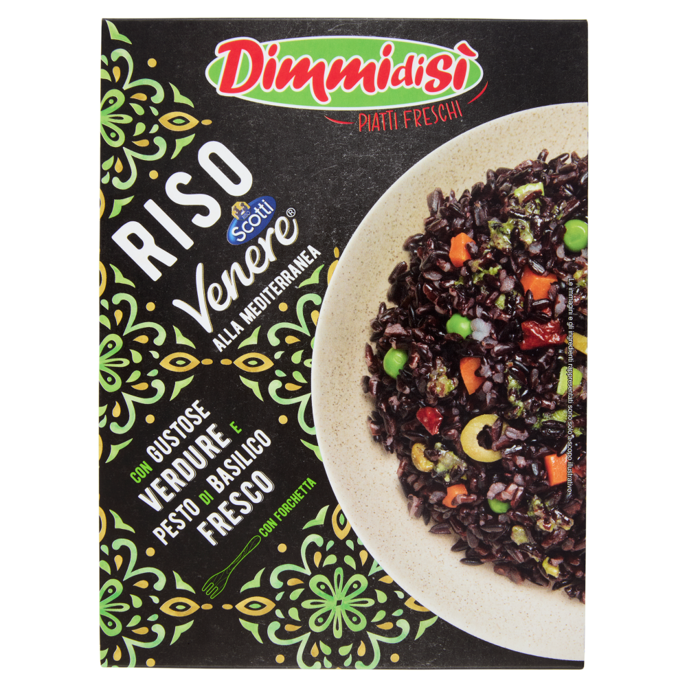 DimmidiSì Piatti Freschi Riso Venere alla Mediterranea con Verdure e Pesto 200 g