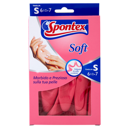Spontex Guanti Casalinghi Soft Cartoncino Taglia S