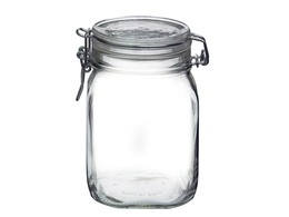 Bormioli Rocco Vaso Vetro Fido con Tappo Ermetico Rettangolare 1 lt