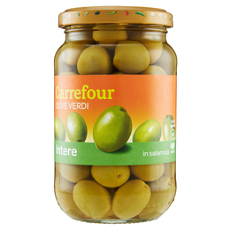 Carrefour Olive Verdi Intere in salamoia 360 g
