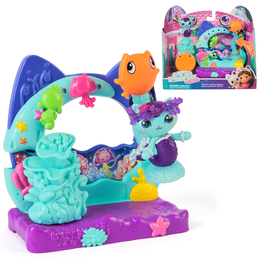 Gabby's Dollhouse : The Movie, Balcone acquario di MerCat con personaggio giocattolo e accessori per la casa delle bambole, giocattoli per bambine e bambini dai 3 anni in su