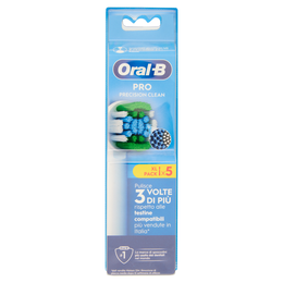 Oral-B Testine di Ricambio Pro Precision Clean Bianche Spazzolino Elettrico Denti Ricaricabile 5 pz