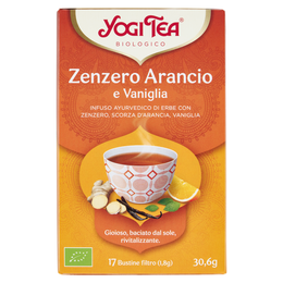 Yogi Tea Zenzero Arancio Bio infuso ayurvedico di erbe con zenzero, scorza d'arancia, vaniglia-30,6g