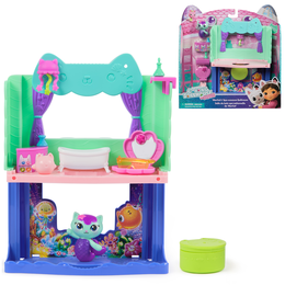 Gabby's Dollhouse : The Movie, Bagno spa-favoloso di MerCat, personaggio giocattolo, accessori per la casa delle bambole e giocattolo a sorpresa, giocattoli per bambini e bambine dai 3 anni in su