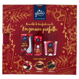 Glade® Cofanetto regalo Warm Apple Pie (Candela, Diffusore Sense & Spray™ e 2 ricariche)