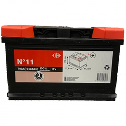 Batterie auto 60Ah - 540A 12 Volts CARREFOUR