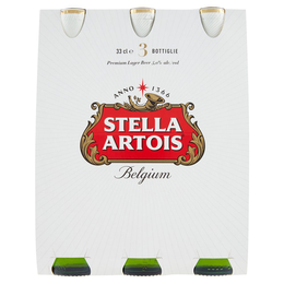Stella Artois bottiglia - Pacco da 3 x 33cl
