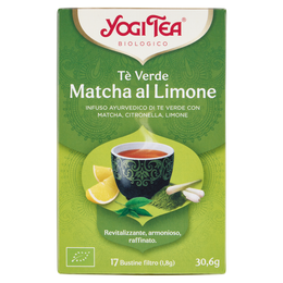 Yogi Tea Tè Verde Matcha Bio infuso ayurvedico di tè verde con matcha, citronella e limone - 30,6g