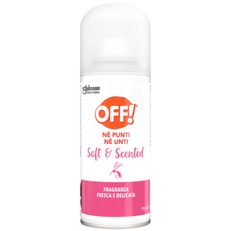 OFF! Soft and Scented Spray Secco Antizanzare, Repellente Zanzare, Leggero e asciutto sulla pelle, fragranza fresca, Protezione Efficace fino a 4 ore, 100ml