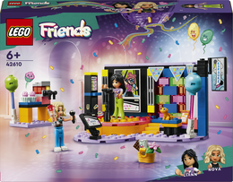 LEGO Friends 42610 Karaoke Party, Giochi Musicali per Bambini di 6+ Anni con Palco Girevole e 2 Mini Bamboline di Liann e Nova