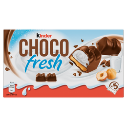 Kinder Choco Fresh: Merenda ricoperta di cioccolato al latte e ripieno al latte e nocciola 5x20,5g